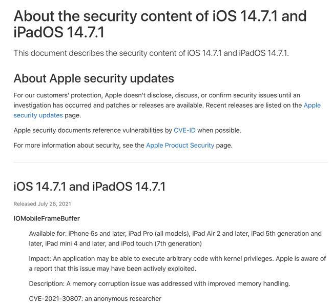盘锦苹果手机维修分享iOS 14.7.1 正式版更新内容及升级方法 